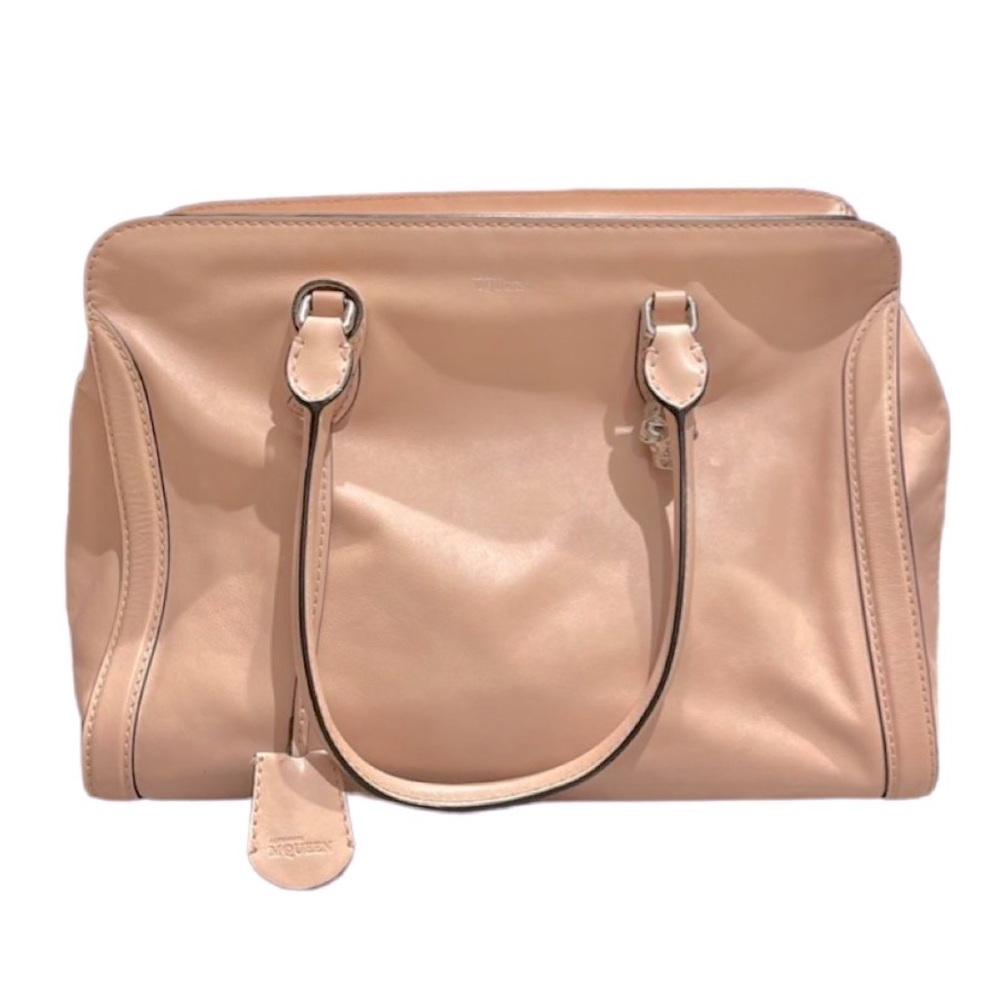 ALEXANDER MCQUEEN
Powder Pink Calfskin Leather Medium Padlock Zip Tote Bag